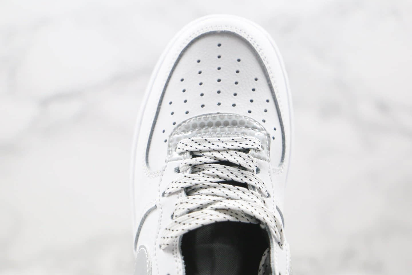 耐克NIKE AIR FORCE1HIGH PACK纯原版本高帮空军一号白银黑色板鞋内置全掌Sole气垫 货号：CT2306-101