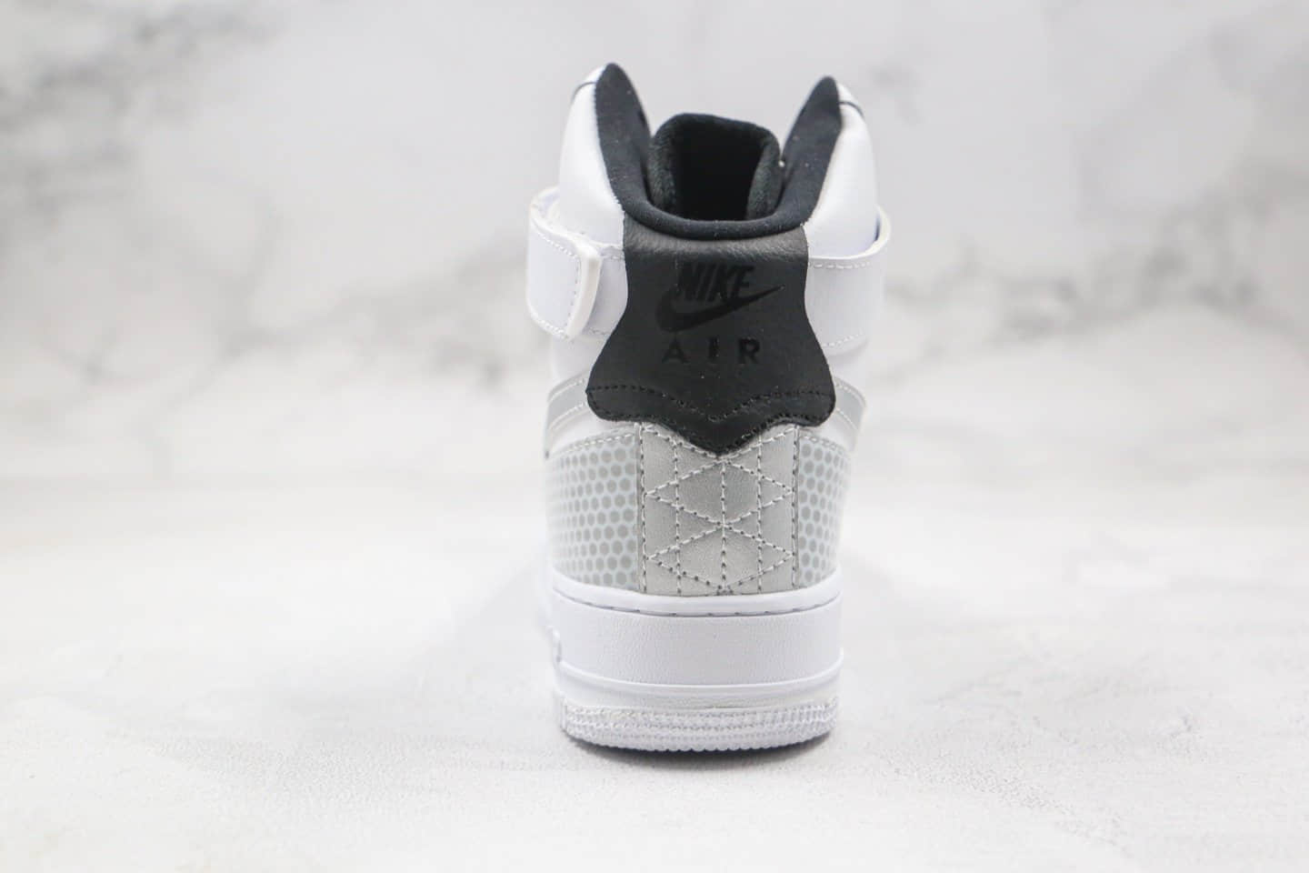耐克NIKE AIR FORCE1HIGH PACK纯原版本高帮空军一号白银黑色板鞋内置全掌Sole气垫 货号：CT2306-101