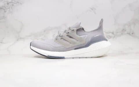 阿迪达斯adidas ultra boost 2021纯原版本爆米花跑鞋UB2021灰色原楦头纸板打造 货号：FY0381