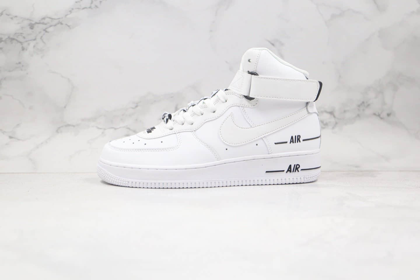 耐克Nike Air Force 1 High纯原版本空军一号高帮AF1白黑解构内置全掌Solo气垫 货号：CJ1385-100