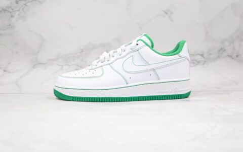 耐克Nike Air Force1 LOW'07纯原版本低帮空军一号白绿色缝线板鞋内置全掌Sole气垫 货号：CV1724-103