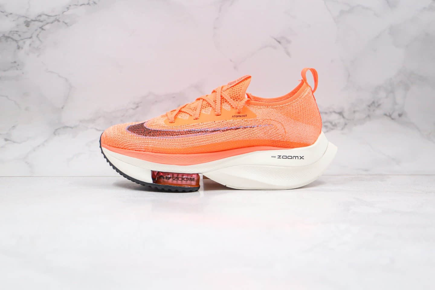 耐克Nike Air Zoom Alphafly NEXT%纯原版本马拉松气垫慢跑鞋米白橙色内置真实气垫 货号：CI9925-800