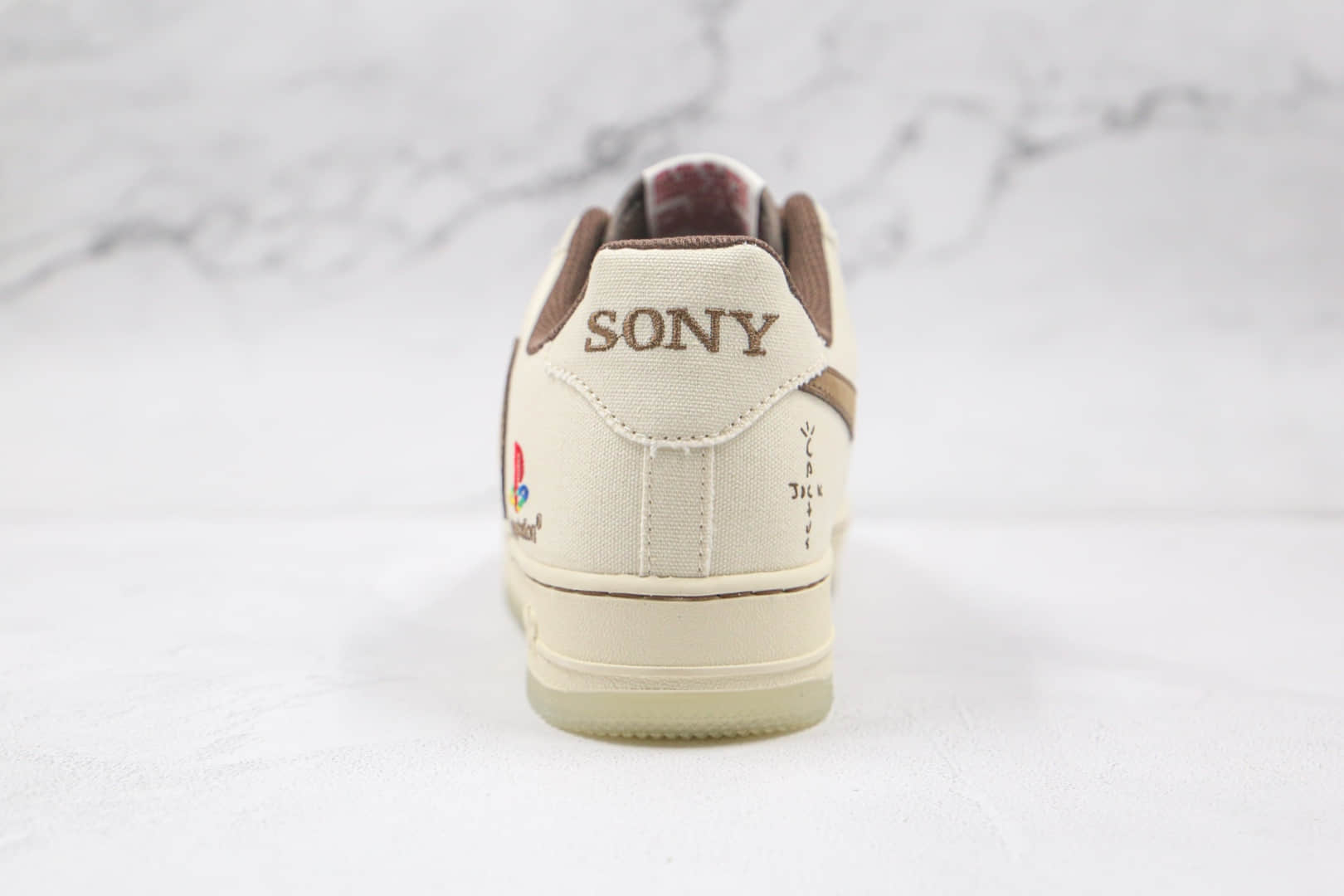 耐克Nike Air Force 1 x Travis Scott x Playstation纯原版本三方联名款低帮空军一号倒钩板鞋内置全掌Sole气垫 货号：BQ5826-208