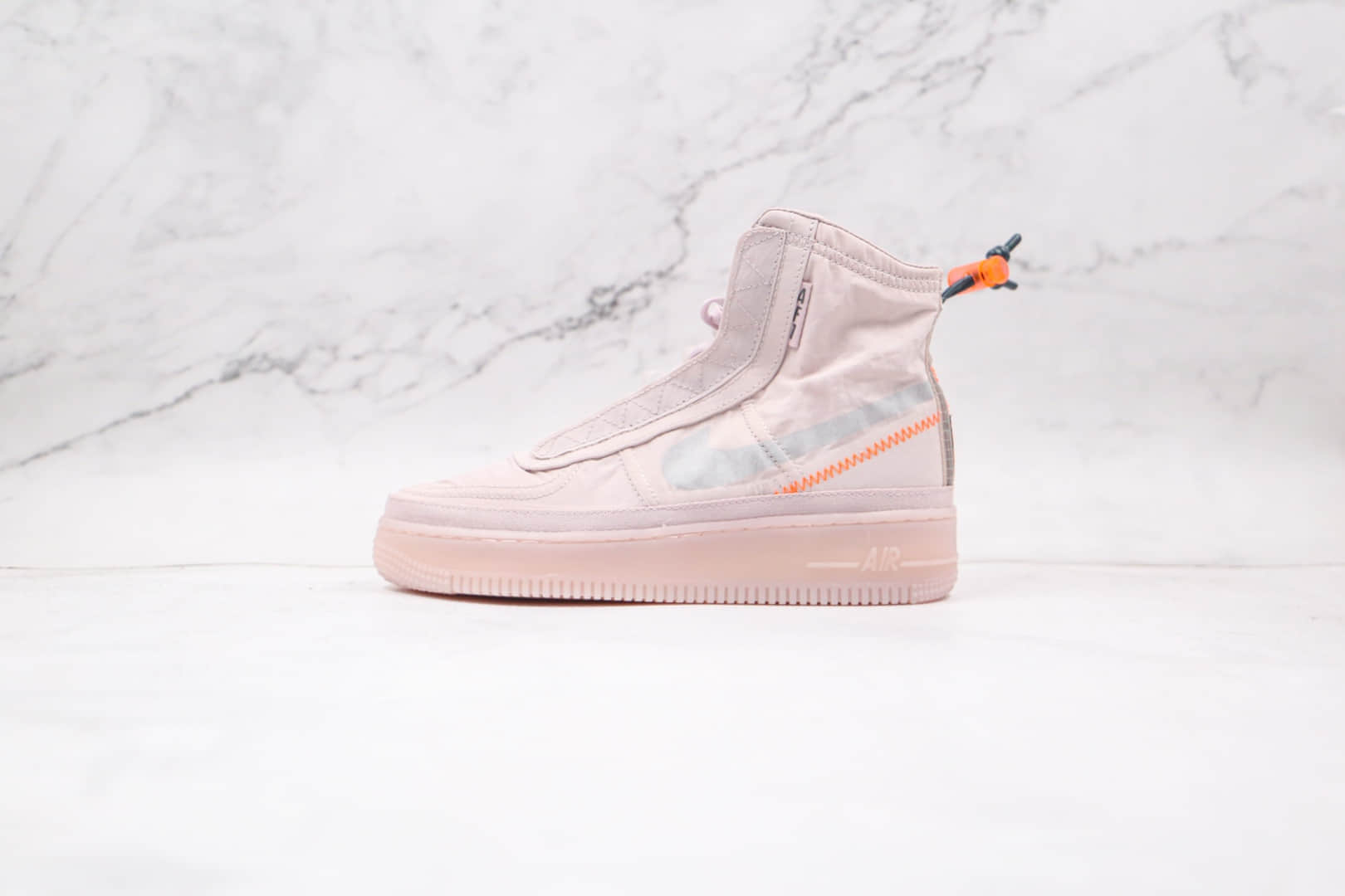 耐克Nike Air Force 1 Shell WMNS纯原版本高帮空军一号机能粉色防水板鞋原楦头纸板打造 货号：BQ6096-003