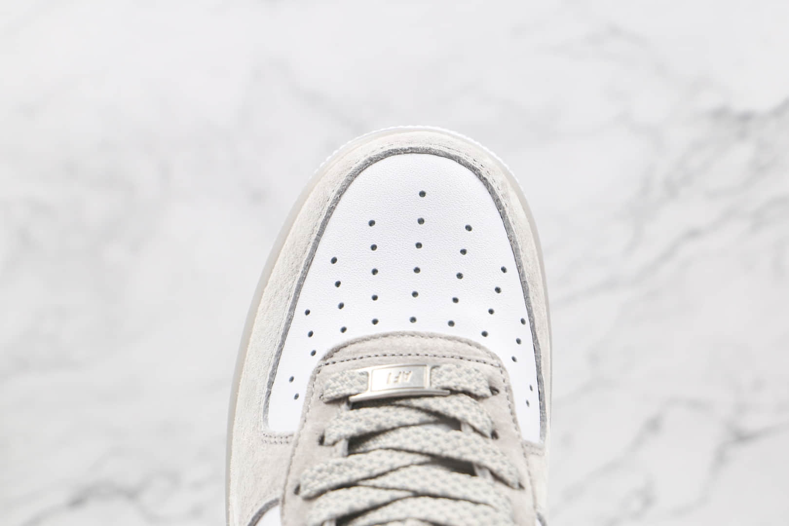 耐克Nike Air Force 1 07纯原版本低帮空军一号灰白熊猫果冻勾板鞋内置气垫 货号：CN1228-003