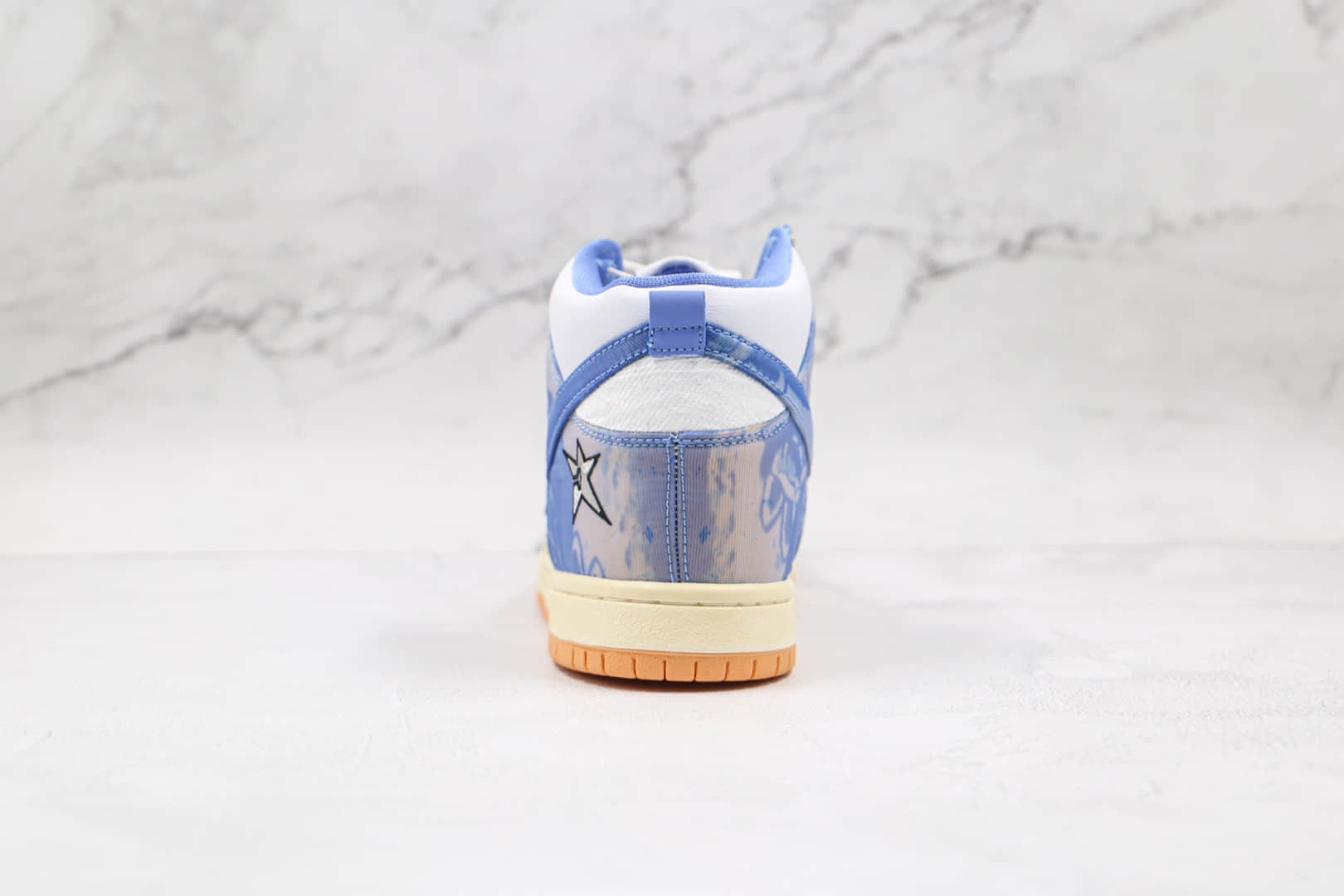 耐克Nike SB Dunk High x Carpet Company联名款纯原版本高帮SB DUNK白蓝地毯刮刮乐板鞋原楦头纸板打造 货号：CV1677-100