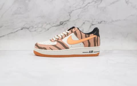 耐克Nike AIR FMRCE 1纯原版本低帮空军一号橙色斑马板鞋内置全掌Sole气垫 货号：DJ6192-100