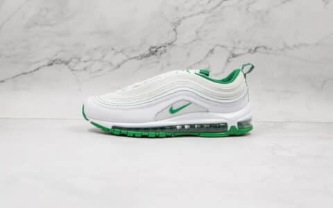 耐克Nike Air Max 97纯原版本白绿色低帮Max97气垫鞋原楦头纸板打造 货号：DH0271-100
