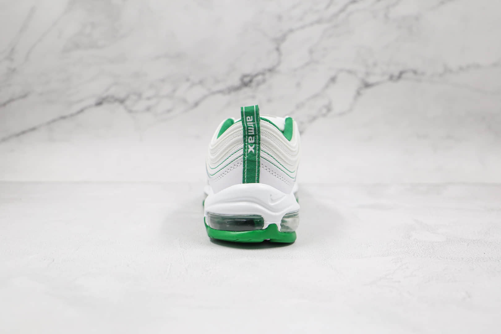 耐克Nike Air Max 97纯原版本白绿色低帮Max97气垫鞋原楦头纸板打造 货号：DH0271-100