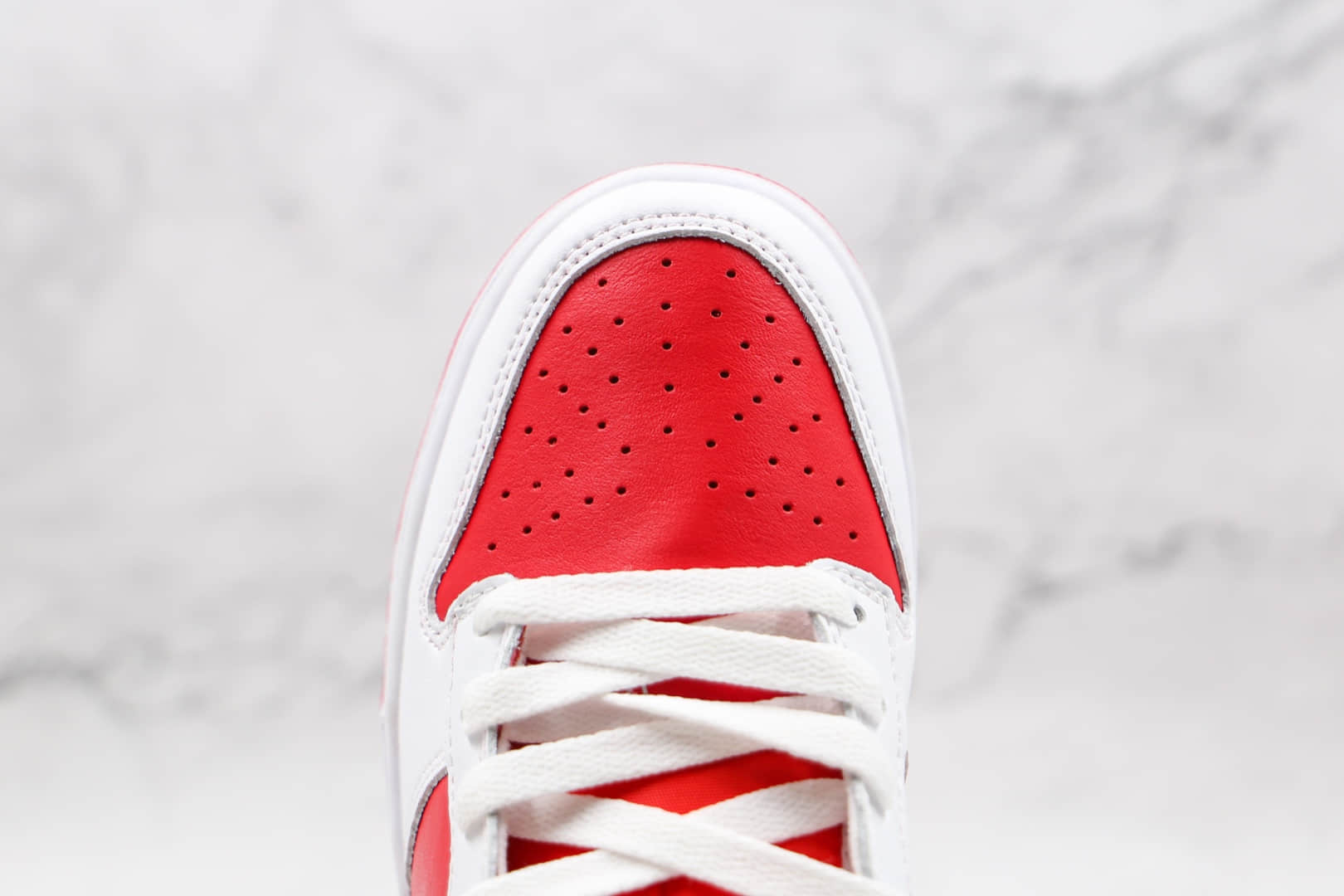 耐克Nike Dunk Low “University Red”纯原版本低帮Dunk白红色内置气垫 货号：CW1590-600