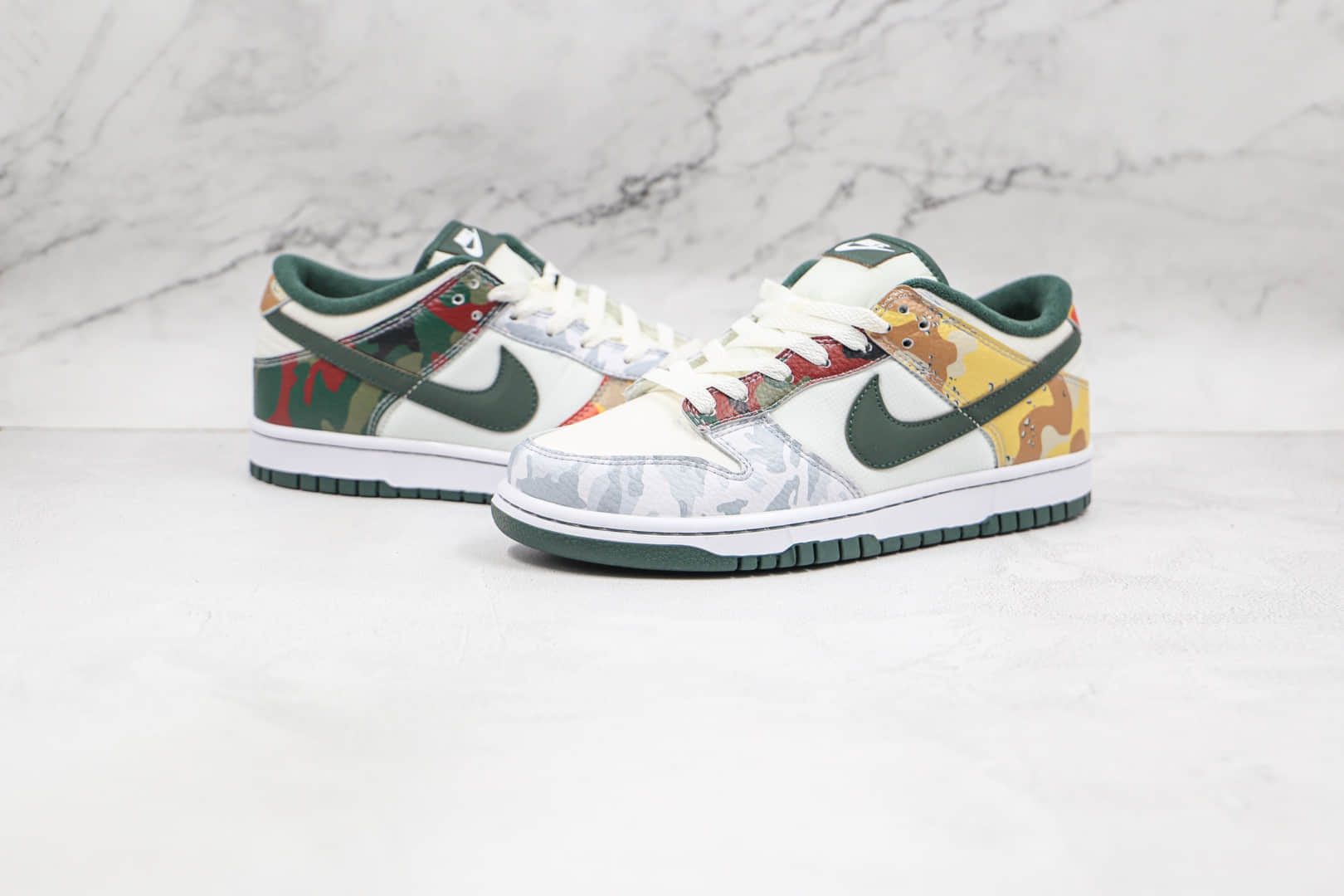 耐克Nike Dunk Low SE Mixed Camo纯原版本低帮DUNK鸳鸯迷彩拼接板鞋原档案数据开发 货号：DH0957-100