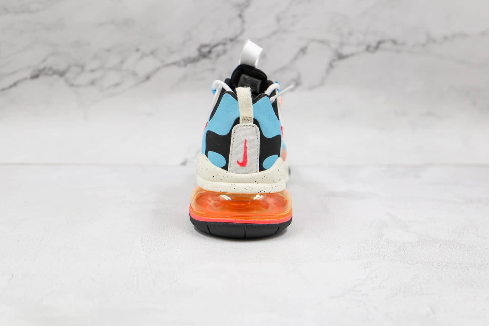 耐克Nike Air Max 270 React纯原版本白蓝红黑色Max270彩虹拼色气垫鞋原厂真小潘气垫 货号：DD8498-161