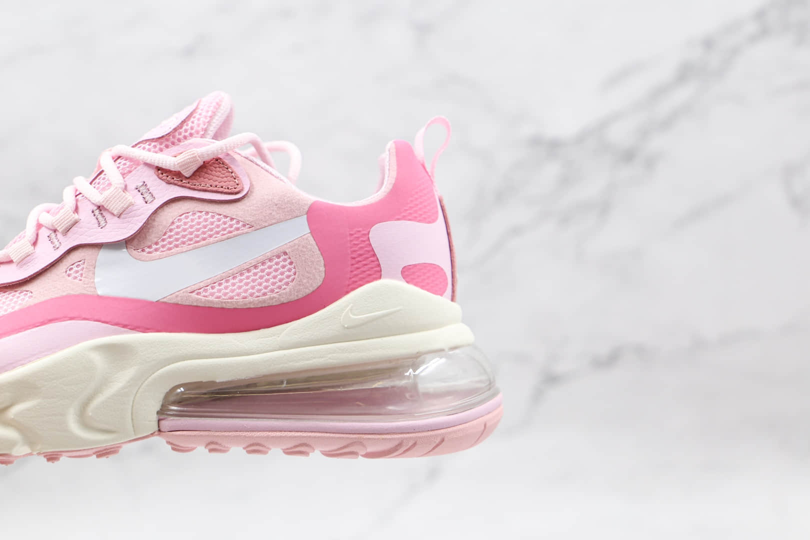 耐克Nike Air Max 270 React纯原版本半掌气垫粉色Max270气垫鞋原档案数据开发 货号：CZ0364-600