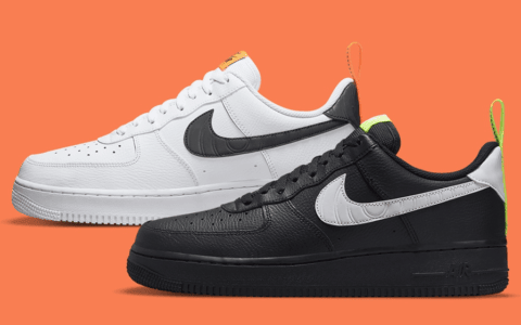 压纹Swoosh！两款全新AF1曝光！ 货号：DO6394-001/DO6394-100