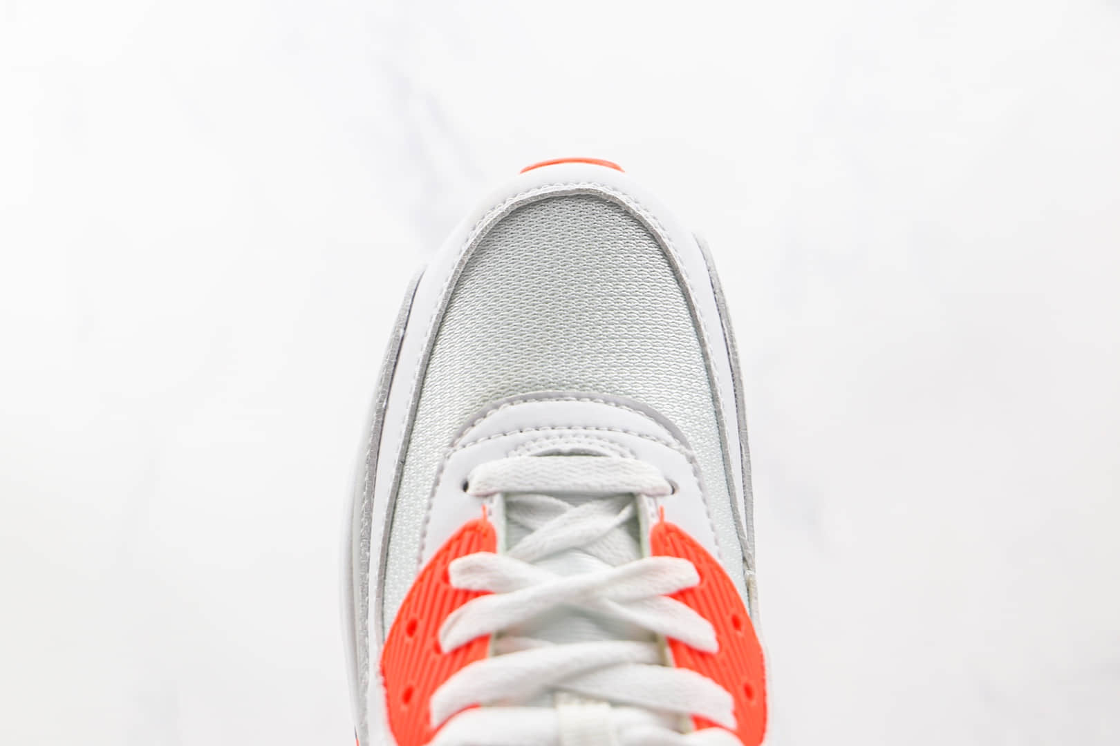 耐克Nike Air Max 90纯原版本白灰红色半掌气垫Max90气垫鞋原档案数据开发 货号：CT4352-103