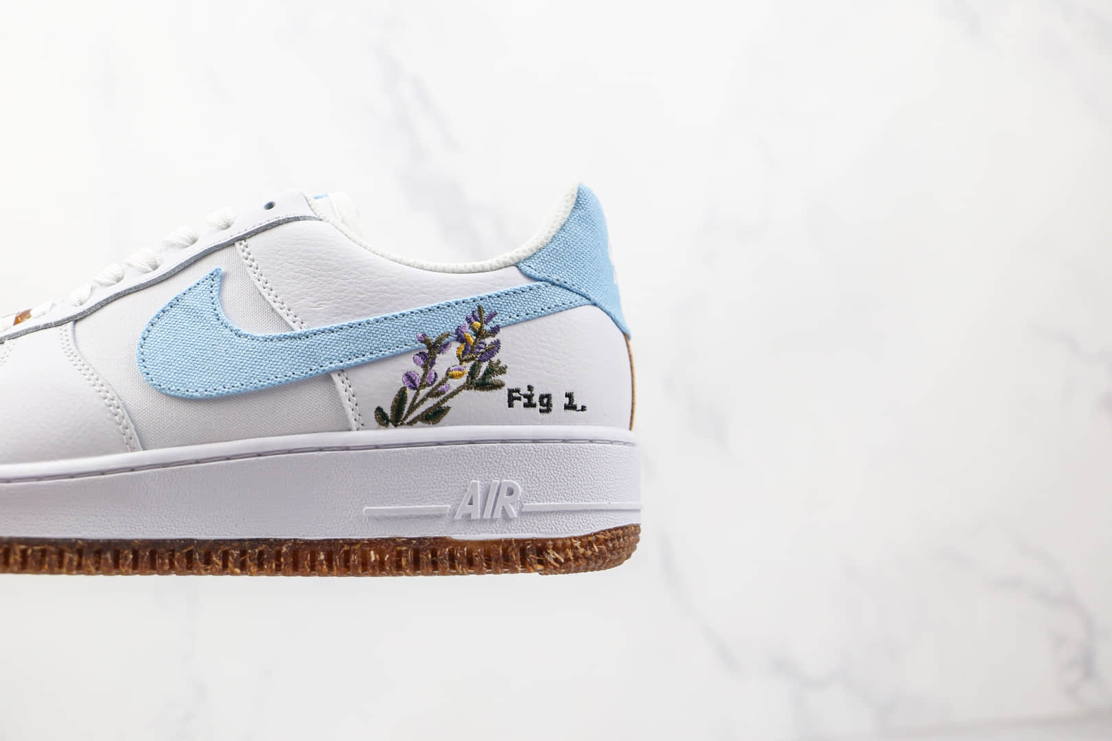 耐克Nike Air Force 1'07 LV8纯原版本低帮空军一号植物刺绣白棕色板鞋原鞋开模一比一打造 货号：CZ0269-100