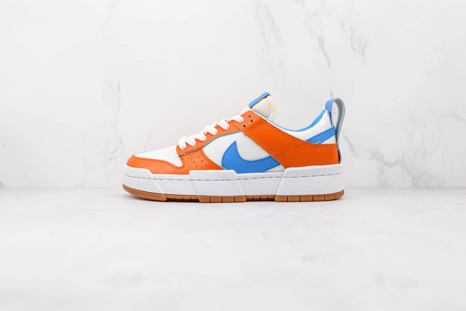 耐克Nike Dunk Low Disrupt纯原版本低帮SB DUNK解构橙蓝色板鞋原楦头纸板打造 货号：CK6654-104