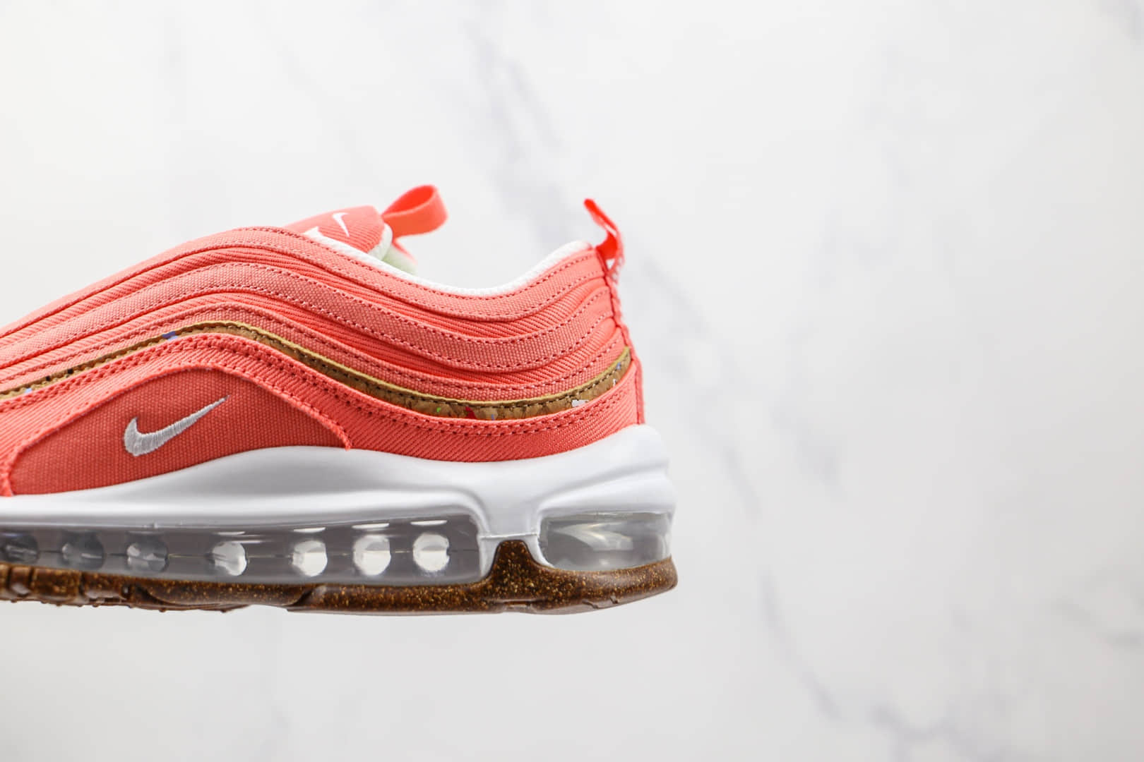 耐克Nike Air Max 97 Cork纯原版本子弹Max97珊瑚色气垫鞋原楦头纸板打造 货号：DC4012-800