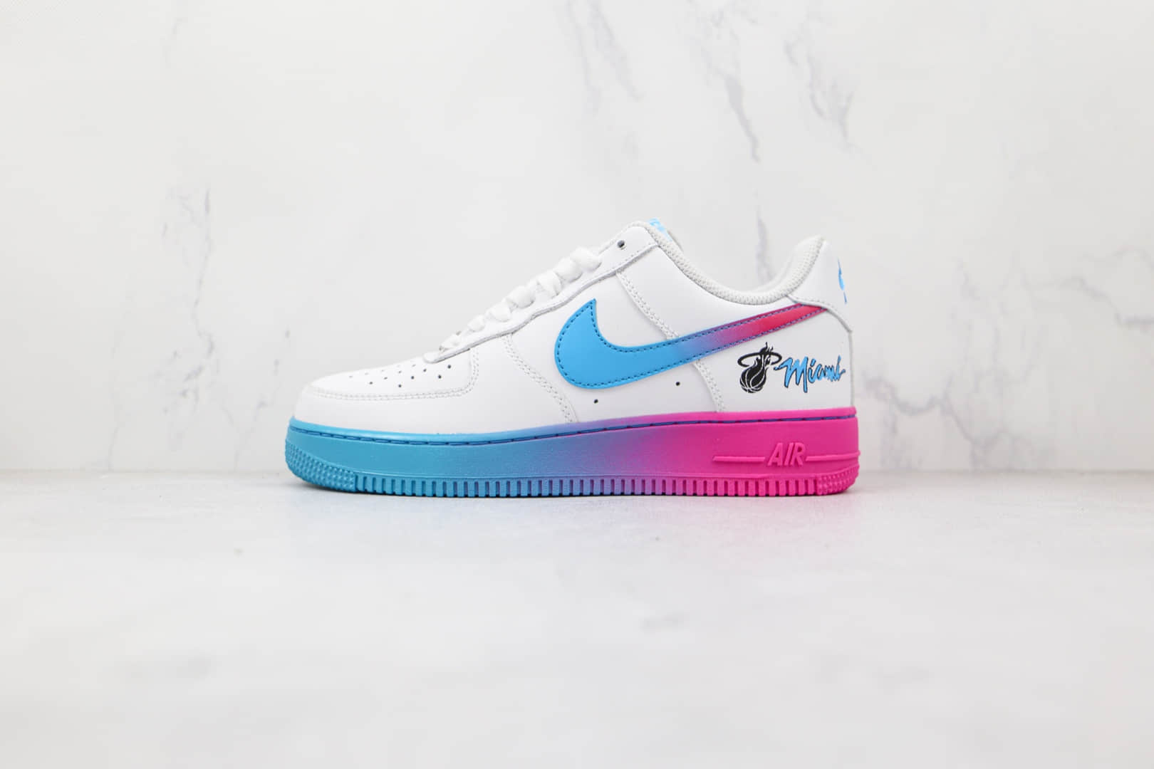 耐克Nike Air Force1 Miami Heat纯原版本低帮空军一号迈阿密热火城市限定板鞋内置气垫 货号：315122-116