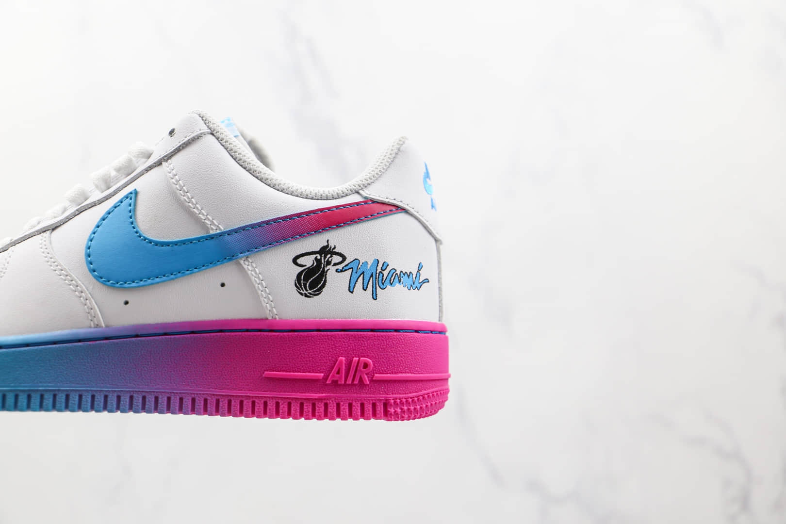 耐克Nike Air Force1 Miami Heat纯原版本低帮空军一号迈阿密热火城市限定板鞋内置气垫 货号：315122-116