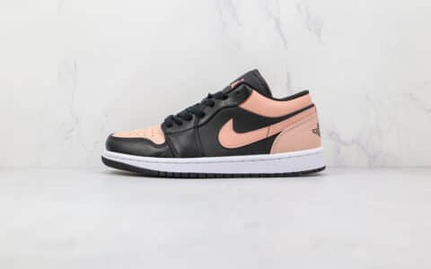 乔丹Air Jordan 1 Low纯原版本低帮AJ1黑粉脚趾篮球鞋原楦头纸板打造 货号：553558-034