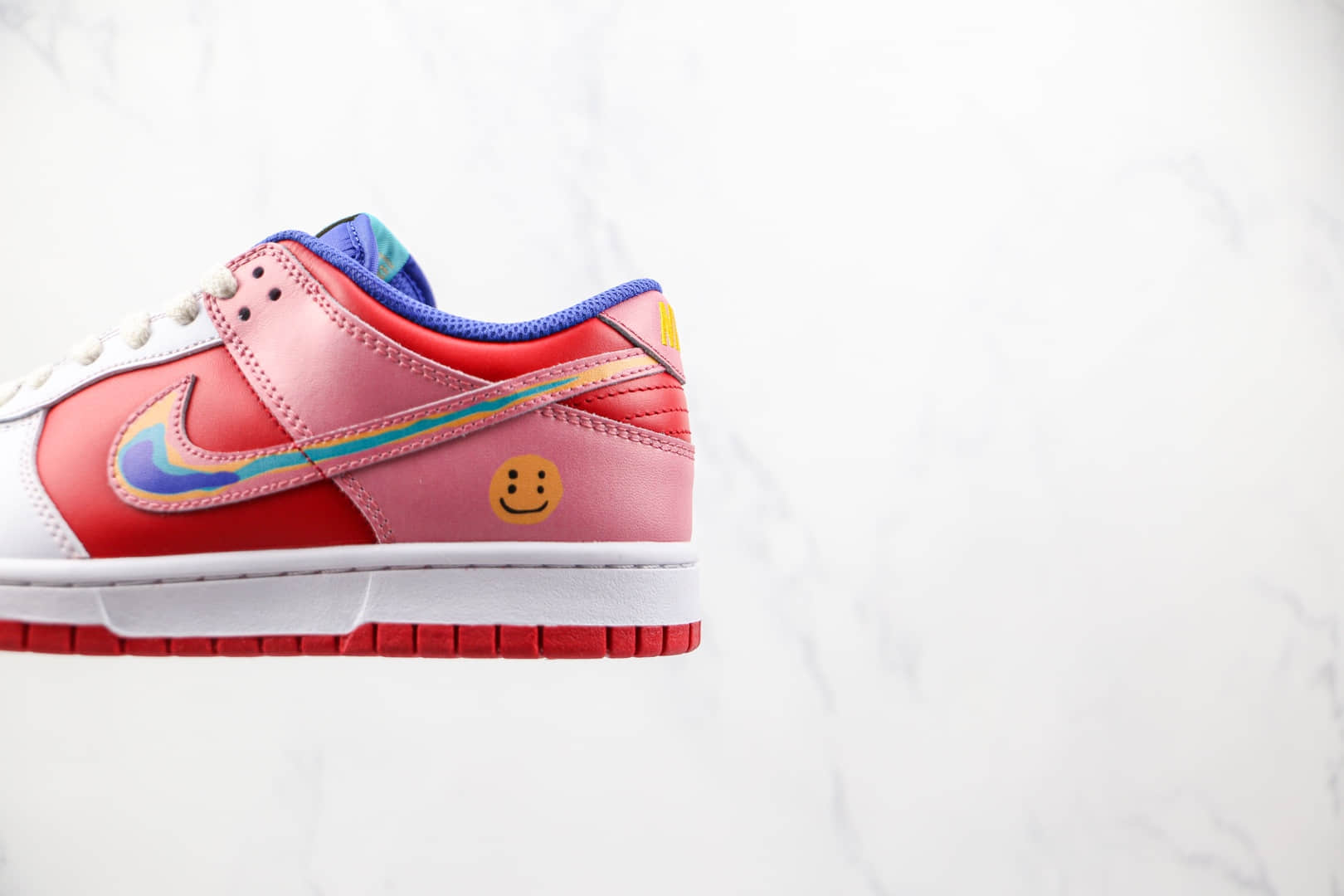 耐克Nike Dunk Low Rainbow x Cactusplantfleamarket联名款纯原版本低帮DUNK笑脸彩虹彩色拼接板鞋原楦头纸板打造 货号：LF4587-001
