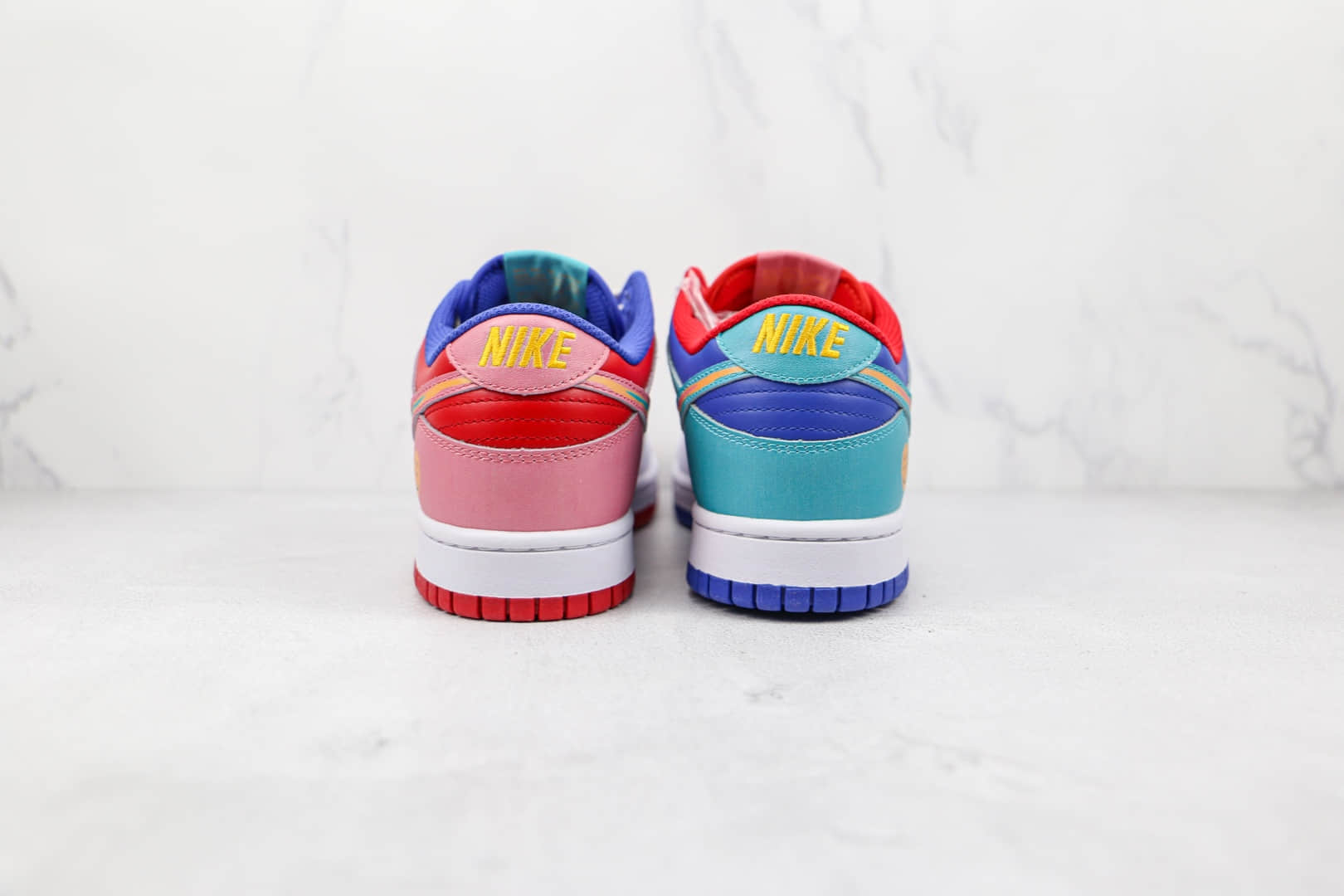 耐克Nike Dunk Low Rainbow x Cactusplantfleamarket联名款纯原版本低帮DUNK笑脸彩虹彩色拼接板鞋原楦头纸板打造 货号：LF4587-001