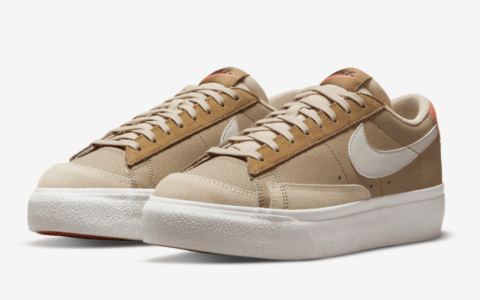 秋冬卡其装扮！全新Nike Blazer Low Platform即将登场！ 货号：DQ9318-200