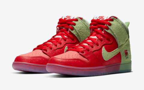 耐克SB Dunk“咳嗽草莓”本月发售！别再跳票了！ 货号：CW7093-600