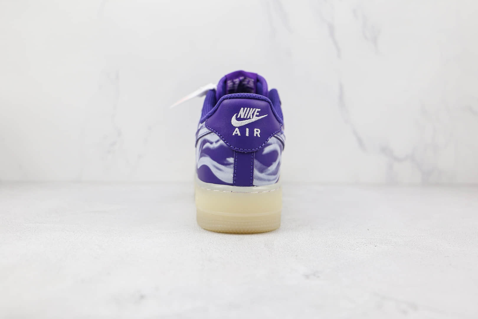 耐克Nike Air Force 1 Skeleton纯原版本低帮空军一号紫色夜光骨骼板鞋内置气垫 货号：CU8067-500