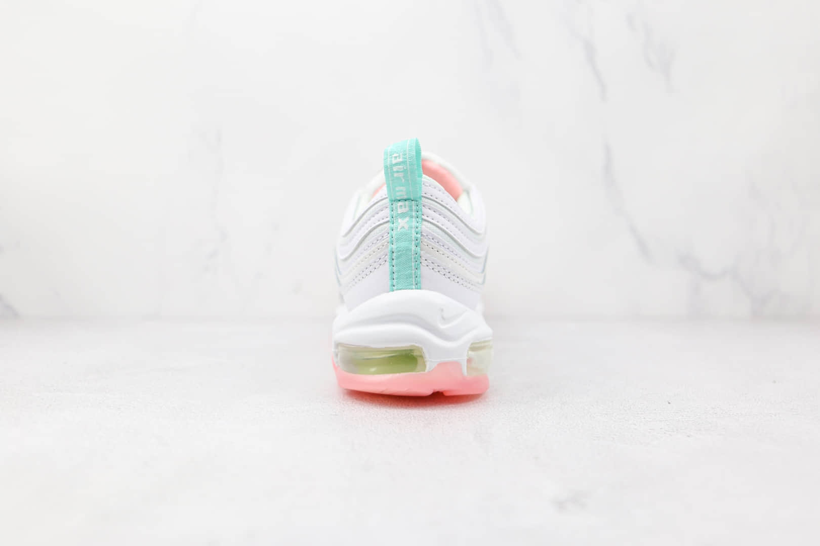 耐克Nike Air Max 97纯原版本白粉色子弹头Max97气垫鞋原鞋开模一比一 货号：DJ1498-100