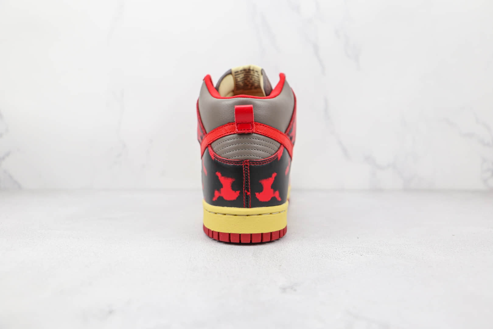 耐克Nike Dunk High 1985纯原版本高帮DUNK黑红色酸洗扎染柠檬滴板鞋原楦头纸板打造 货号：DD9404-600