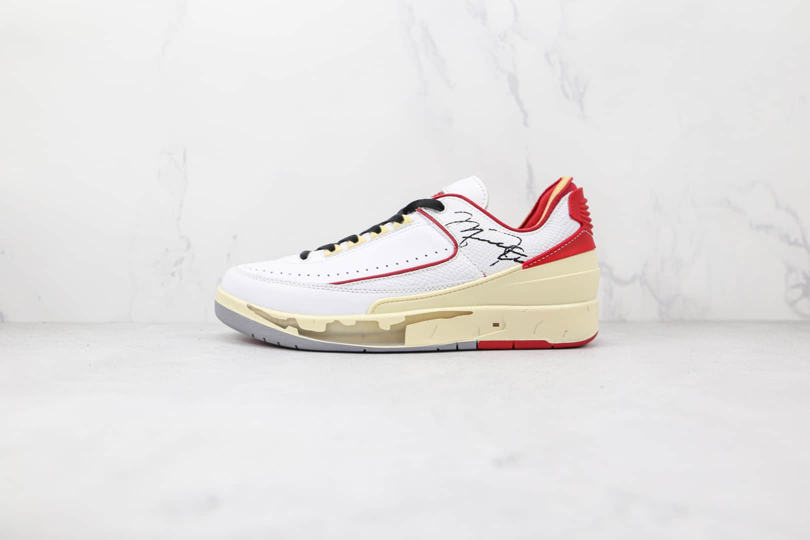 乔丹Air Jordan 2 Low SP x Off-White联名款纯原版本白红芝加哥配色篮球鞋原档案数据开发 货号：DJ4375-106