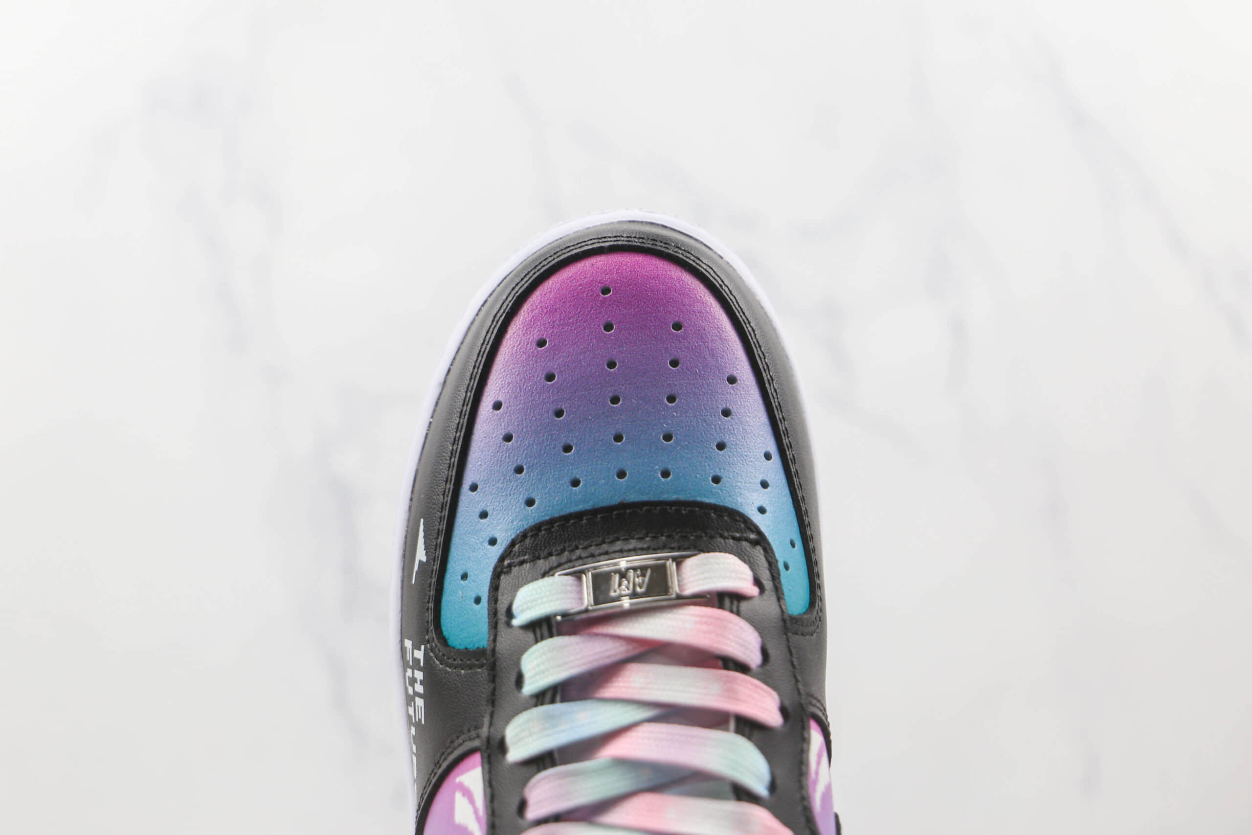 耐克Nike Air Force1纯原版本低帮空军一号赛博朋克黑粉电玩像素板鞋内置气垫 货号：CW2288-111