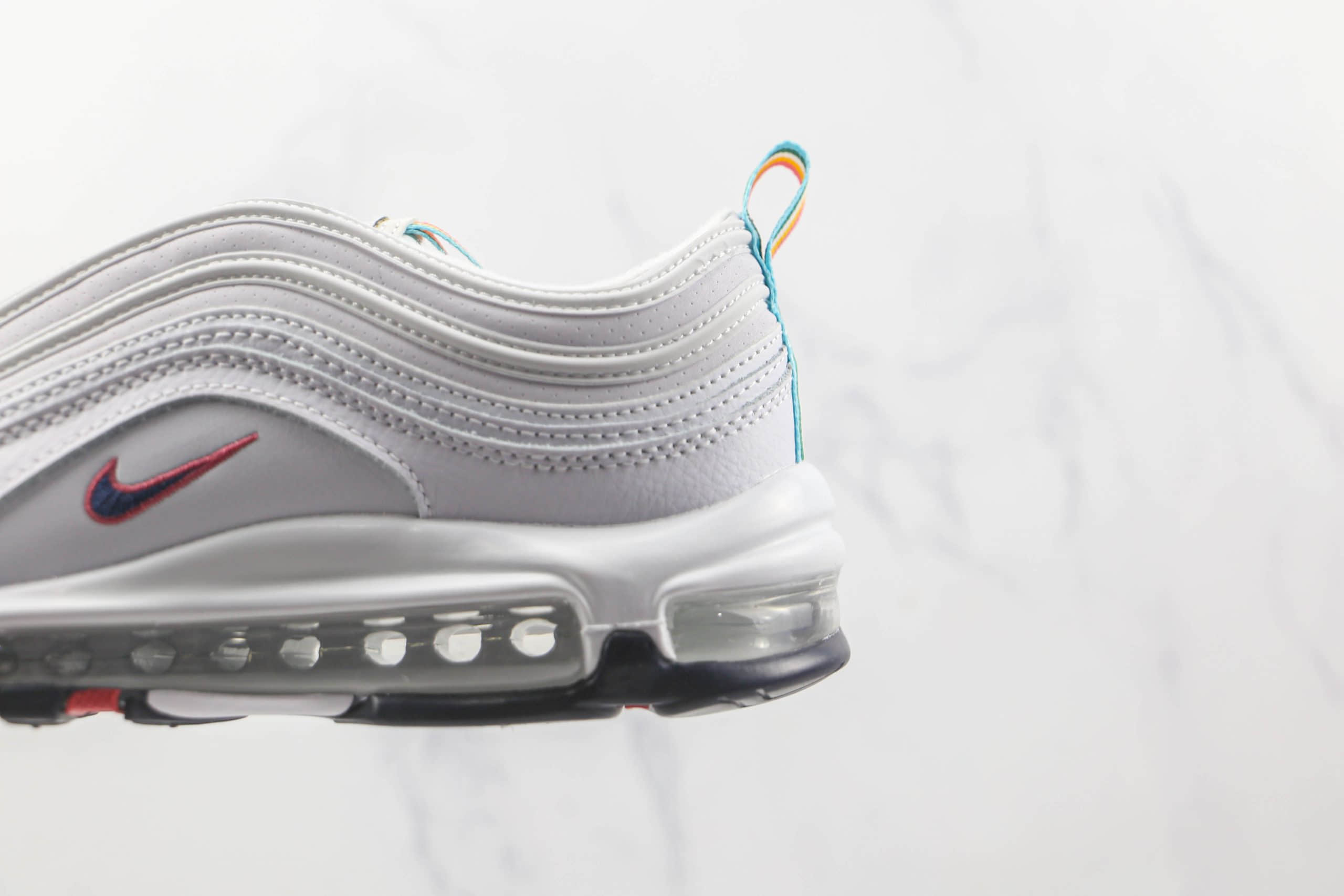 耐克NIKE Air Max 97纯原版本白蓝橙Max97气垫鞋原楦头纸板打造原盒原标 货号：DH1592-100