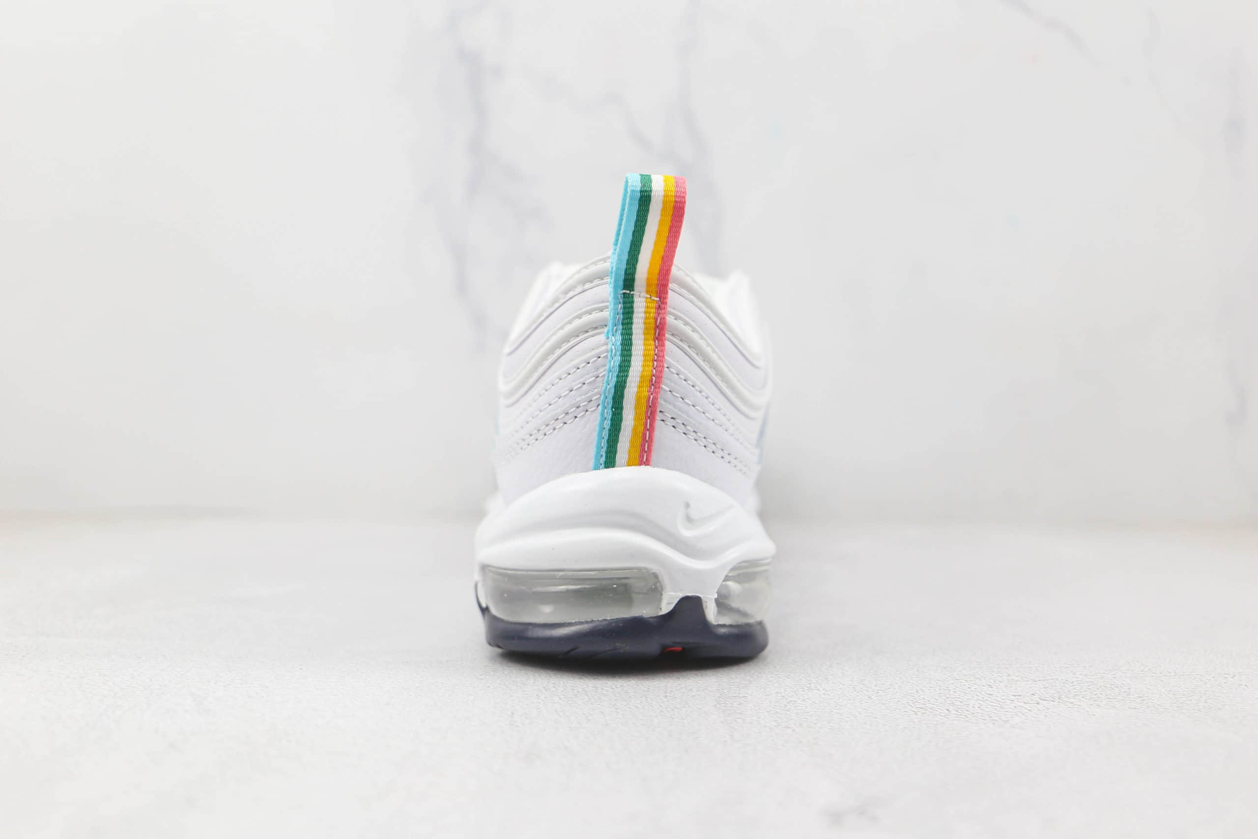 耐克NIKE Air Max 97纯原版本白蓝橙Max97气垫鞋原楦头纸板打造原盒原标 货号：DH1592-100