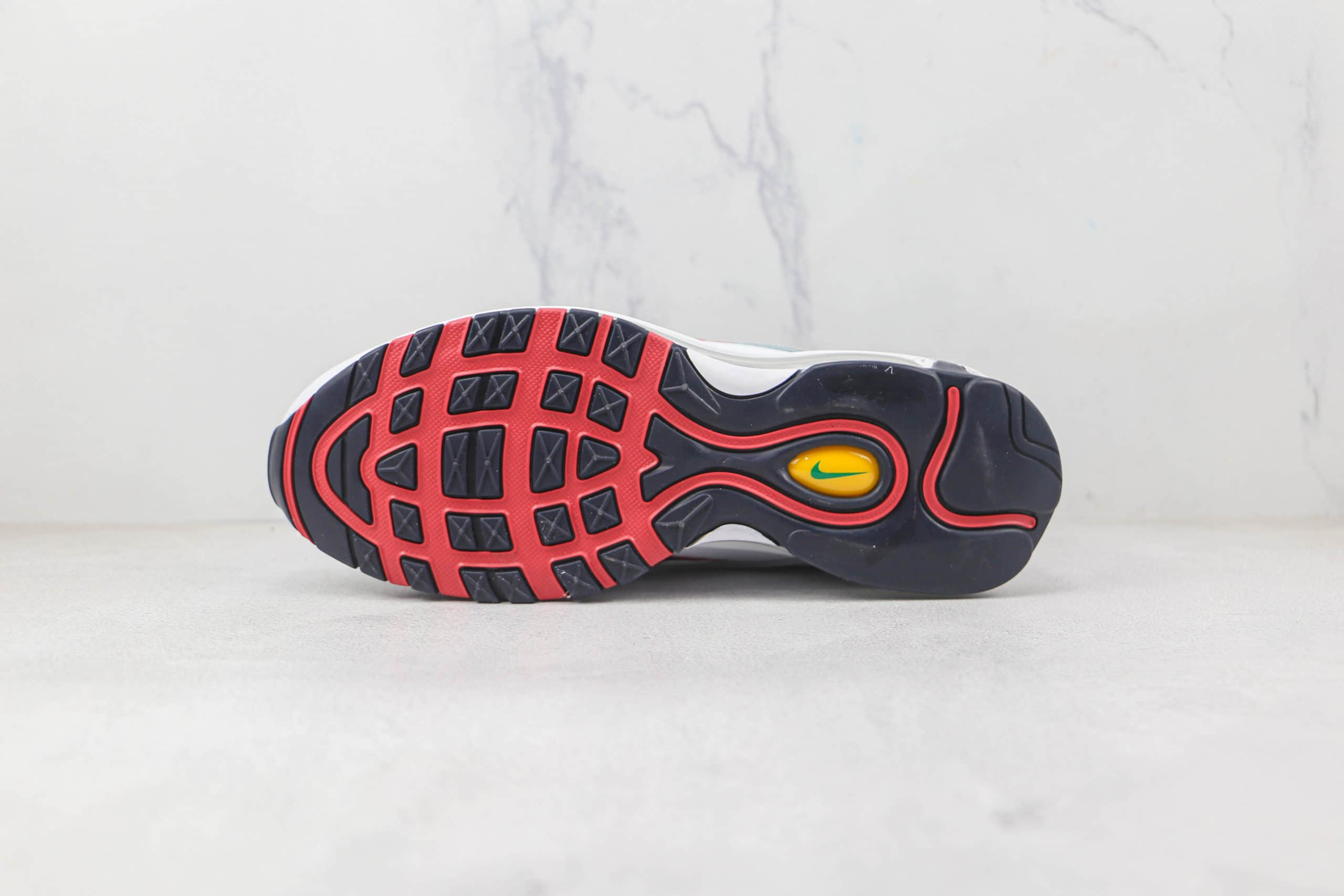 耐克NIKE Air Max 97纯原版本白蓝橙Max97气垫鞋原楦头纸板打造原盒原标 货号：DH1592-100