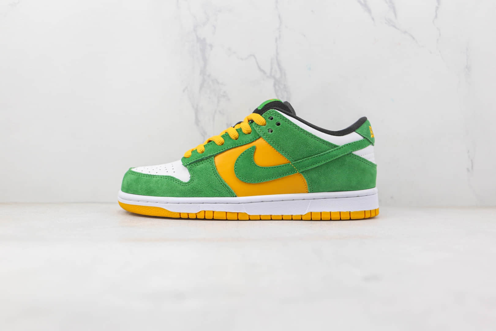 耐克NIKE SB DUNK LOW PRO纯原版本低帮SB DUNK黄绿板鞋原档案数据开发内置气垫 货号：304292-132