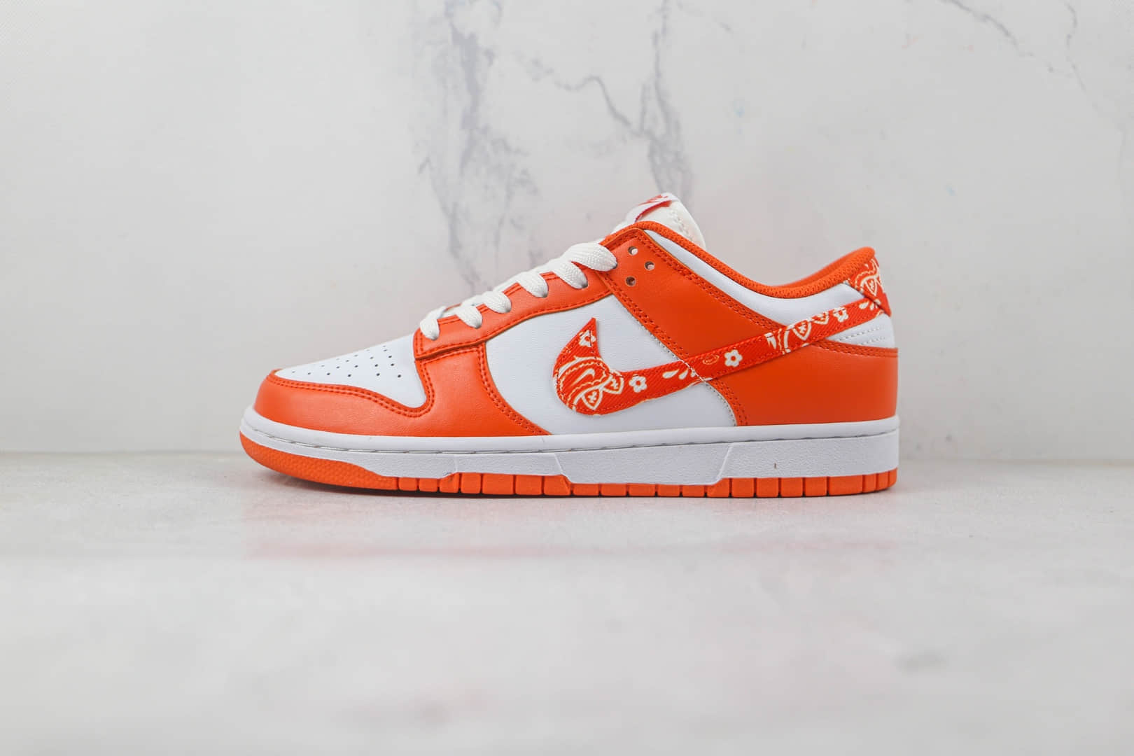 耐克Nike Dunk Low Orange Paisley纯原版本低帮DUNK橙色佩斯利腰果花印花钩板鞋内置气垫 货号：DH4401-103