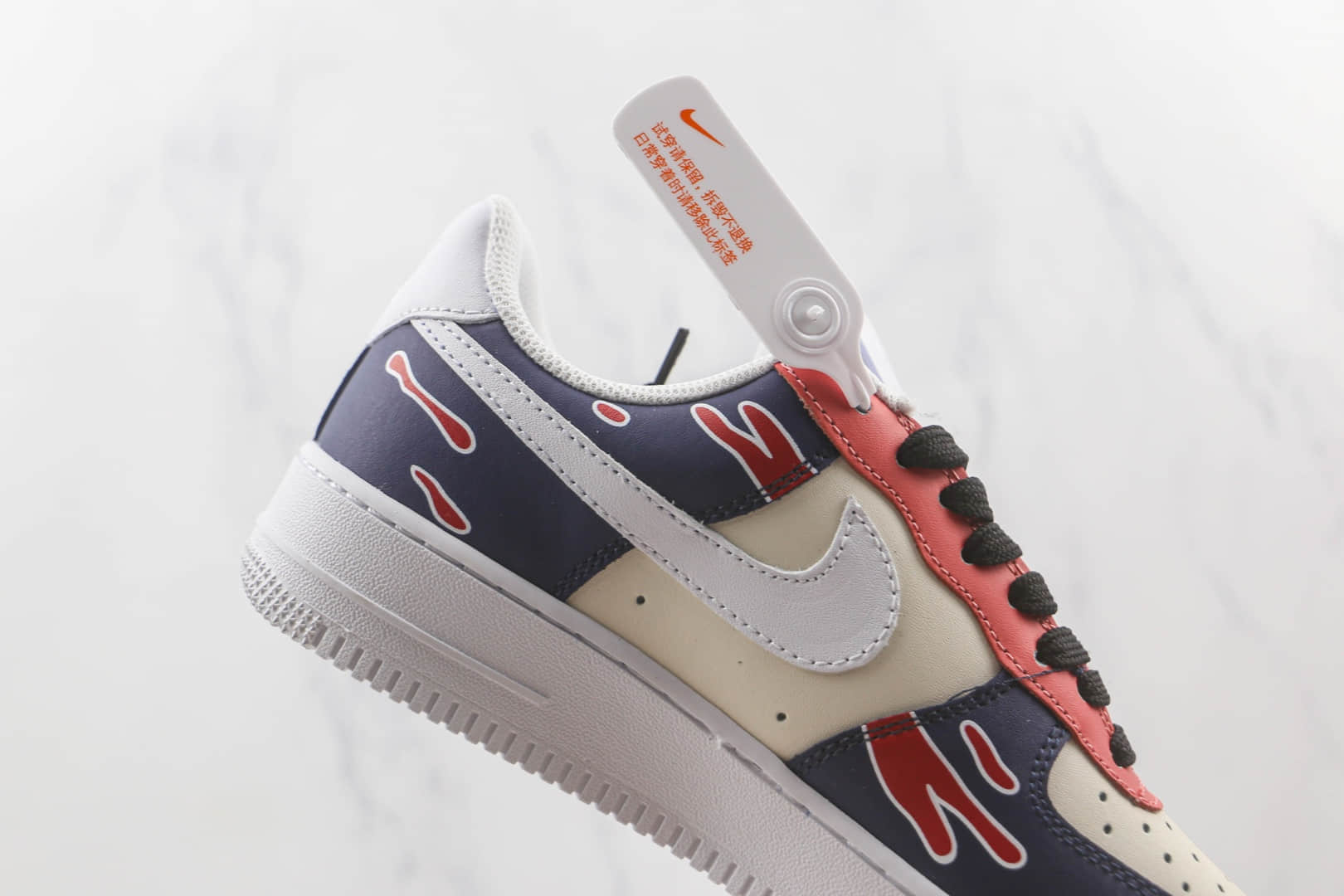 耐克Nike Air Force 1’07 Low纯原版本低帮空军一号XO涂鸦配色板鞋内置气垫 货号：315115-112