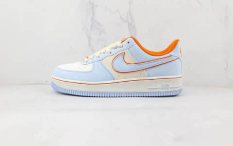耐克Nike Air Force 1’07 Low纯原版本低帮空军一号蓝橙色板鞋原档案数据开发 货号：315122-662