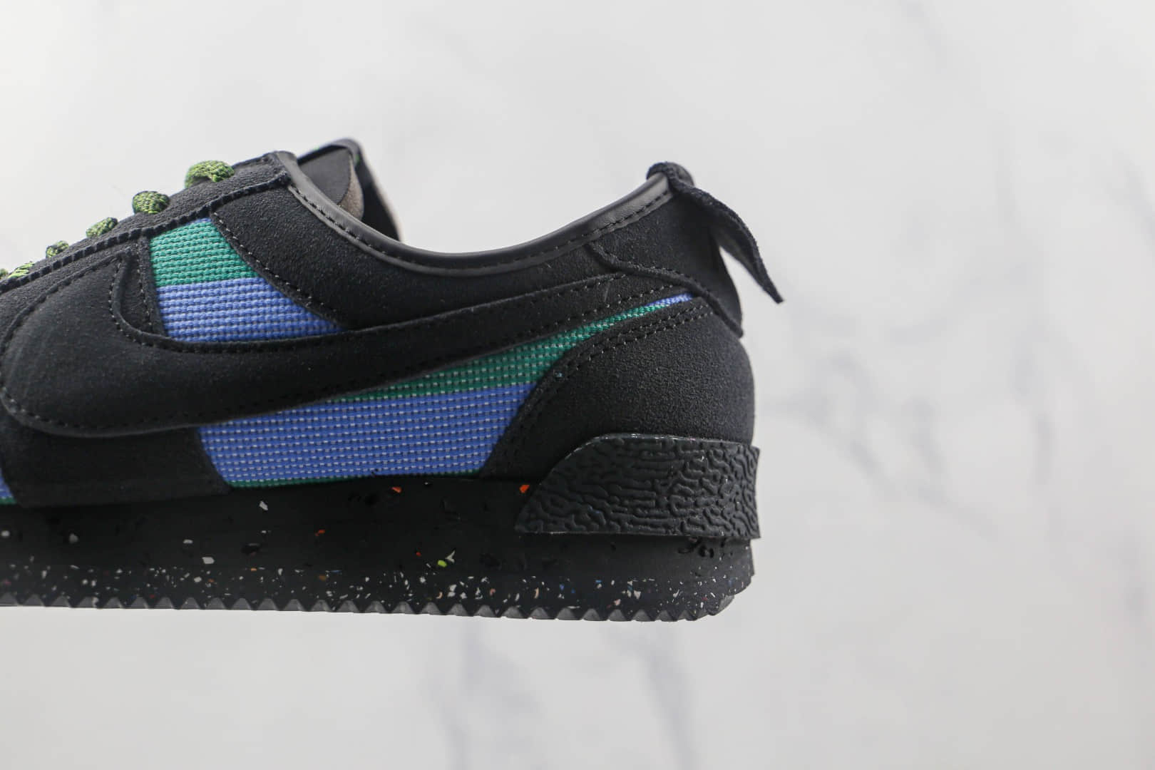 耐克Nike Cortez Low Black x Union LA联名款纯原版本阿甘初代炭黑浅蓝绿慢跑鞋原楦头纸板打造 货号：DR1413-001