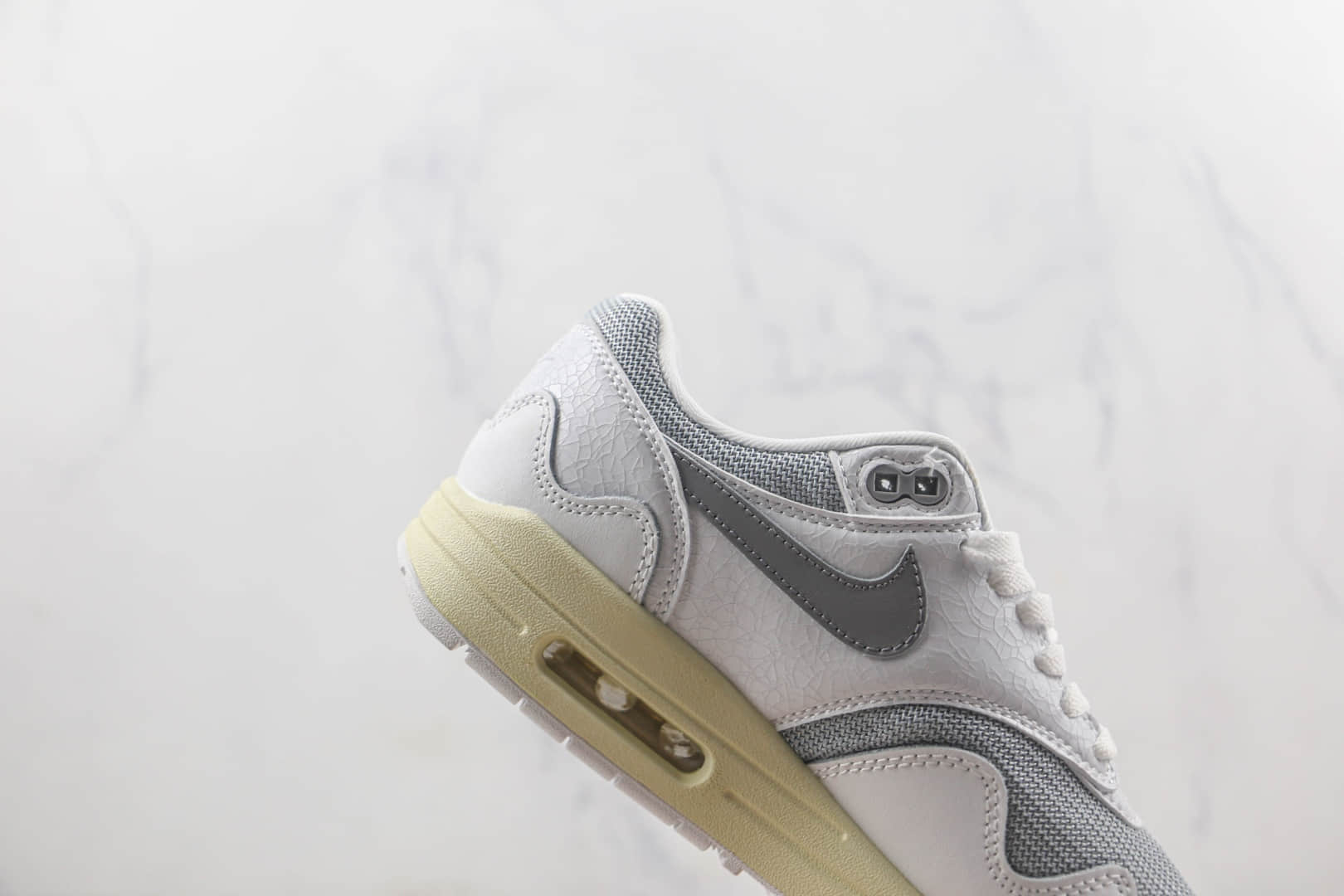 耐克Patta x Nike Air Max 1 “Monarch”联名款莆田纯原复刻版本Max1白色波浪纹复古气垫跑鞋原档案数据开发 货号：DQ0299-100
