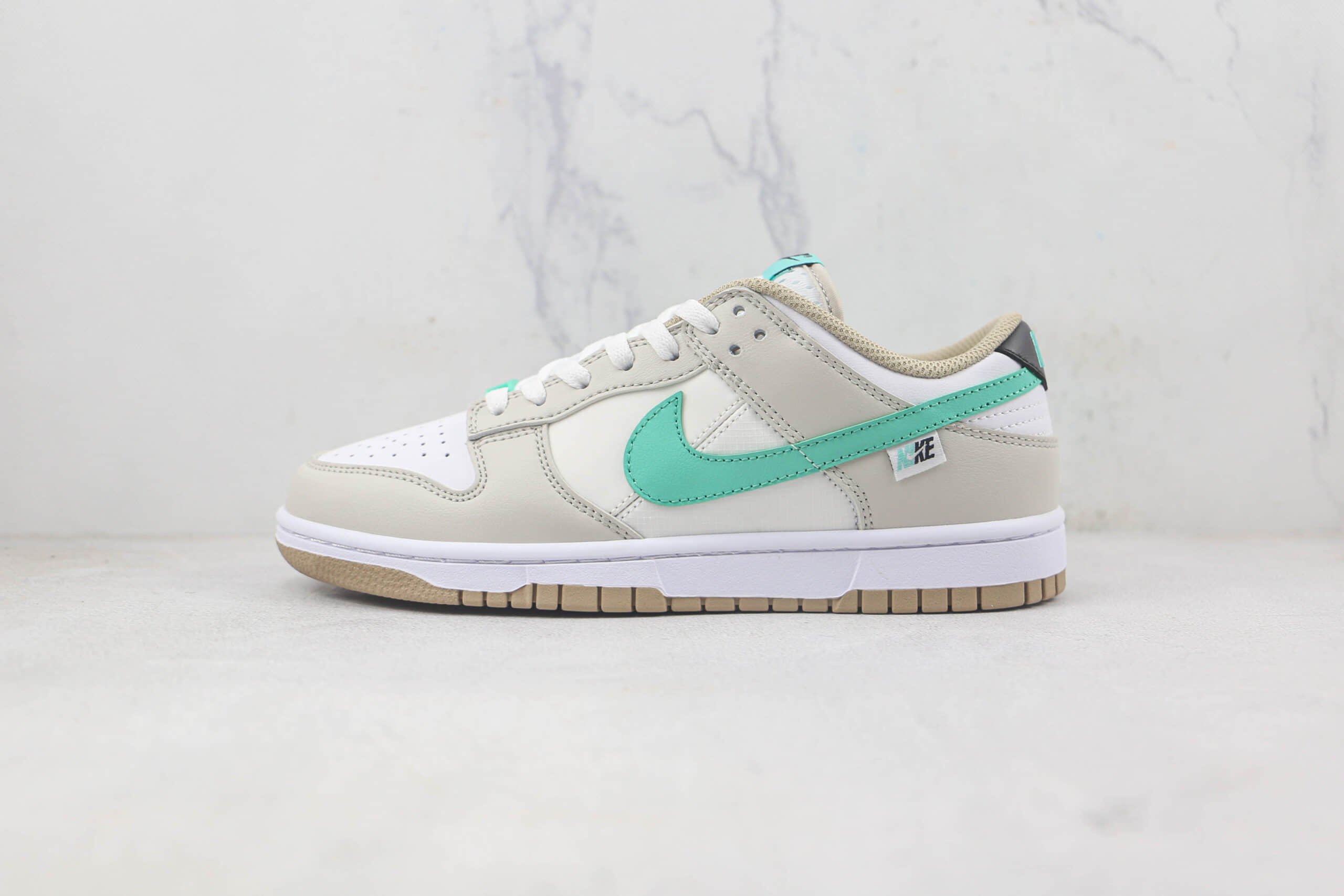 耐克Nike Dunk Low莆田天花板纯原复刻版本低帮DUNK白灰薄荷绿太阳配色板鞋原楦头纸板打造 货号：DX6063-131