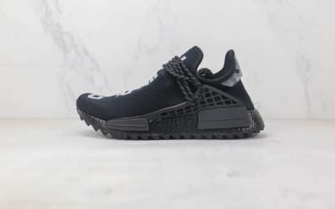 阿迪达斯Adidas Human Race HU Pharrell菲董联名款纯原版本黑色NMD爆米花跑鞋 阿迪达斯菲董系列nmd跑鞋 货号：BB7603