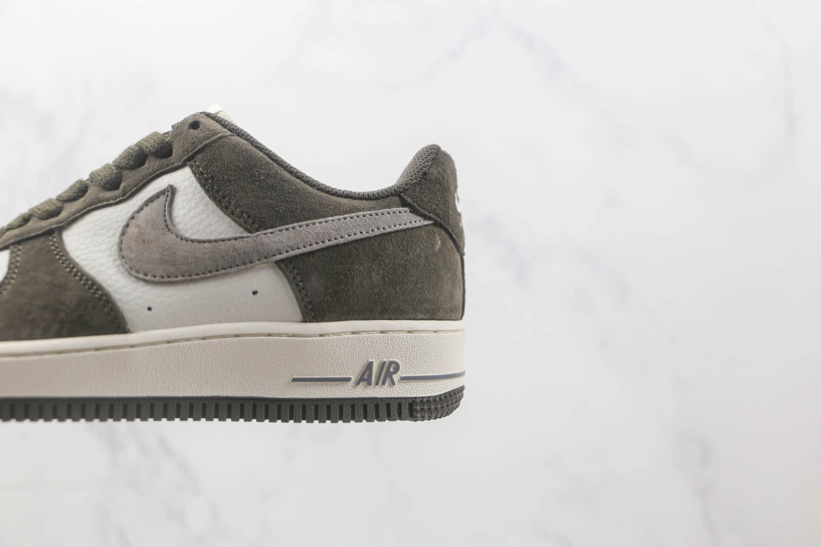 耐克Nike Air Force 1 Low 07纯原版本低帮空军一号灰棕拼接板鞋 耐克空军一号定制款 货号：TU6995-396