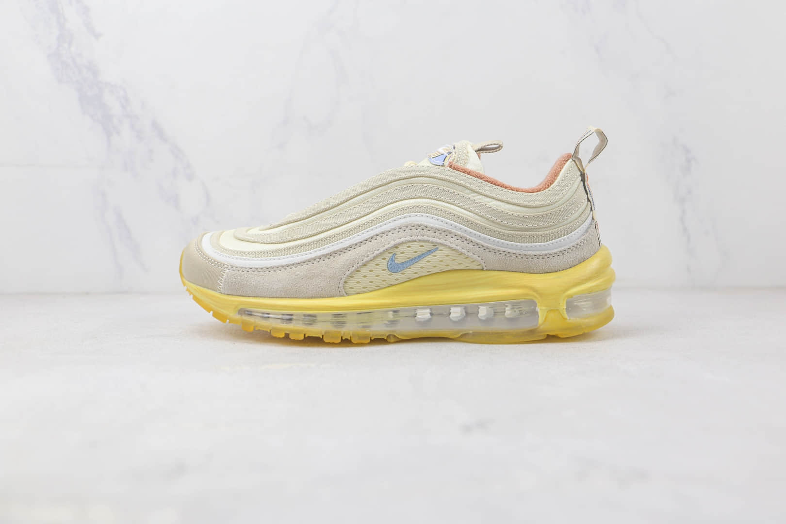 耐克Nike Air Max 97纯原版本Max97椰奶做旧配色子弹头系列气垫鞋 耐克Max系列气垫鞋 货号：DV1489-141