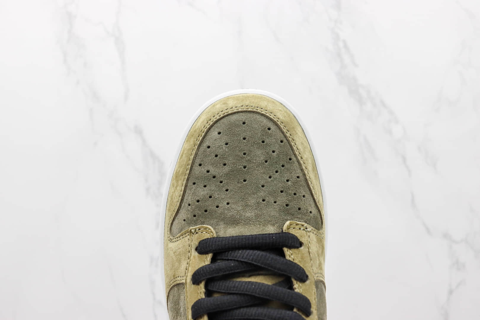 耐克Nike SB Dunk Low Dunk纯原版本低帮SB DUNK绿麂皮白勾板鞋 莆田天花板DUNK板鞋 货号：WT1233-033