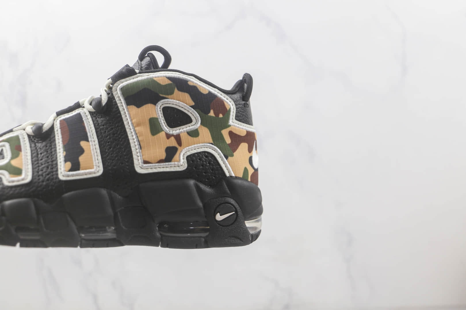 耐克Nike Air More Uptempo皮蓬大R军绿篮球鞋 莆田天花板皮蓬篮球鞋系列 货号：CJ6122-001