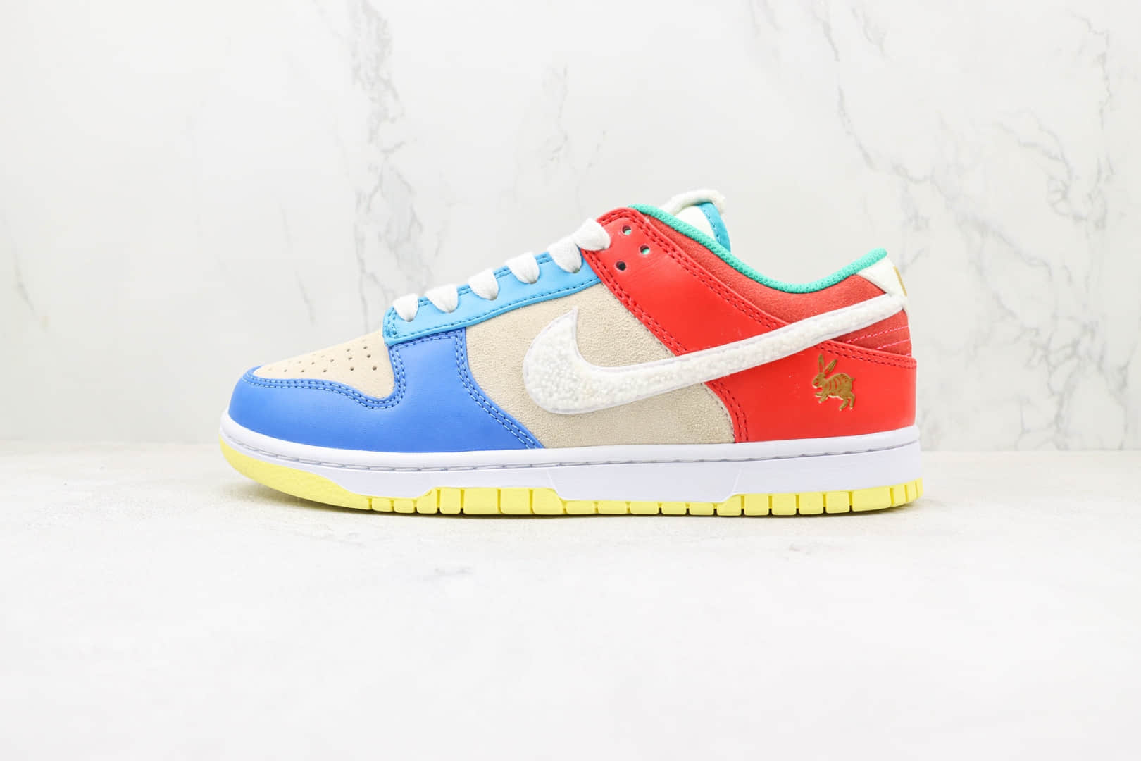 耐克Nike Dunk Low Retro PRM Year of the Rabbit纯原版本低帮DUNK兔年限定泥塑兔儿爷配色板鞋 耐克DUNK系列板鞋 货号：FD4203-111